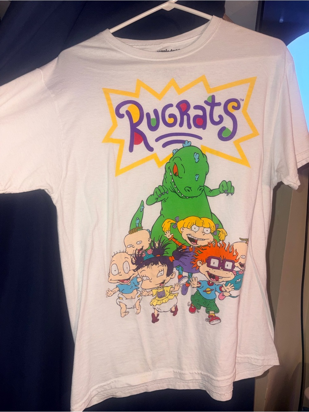 White Graphic Tee for Kids - Logo & Characters